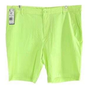 NEW Adidas Men's 40 Dobby Tex Golf Shorts Green Spark Neon Performance NWT